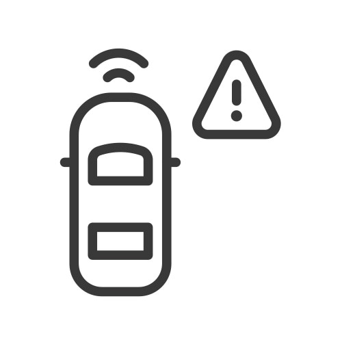 Ícono de seguridad alerta de colisión frontal Chevrolet Equinox EV 2024 SUV eléctrica deportiva